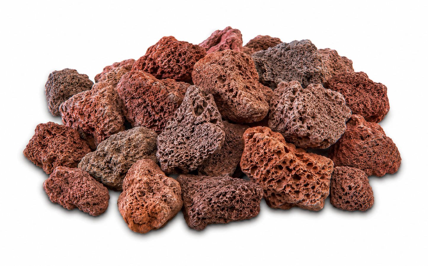Piedra Volcánica Roja 30–45 mm | Piedra Decorativa para Jardín, Macetas y Chimeneas