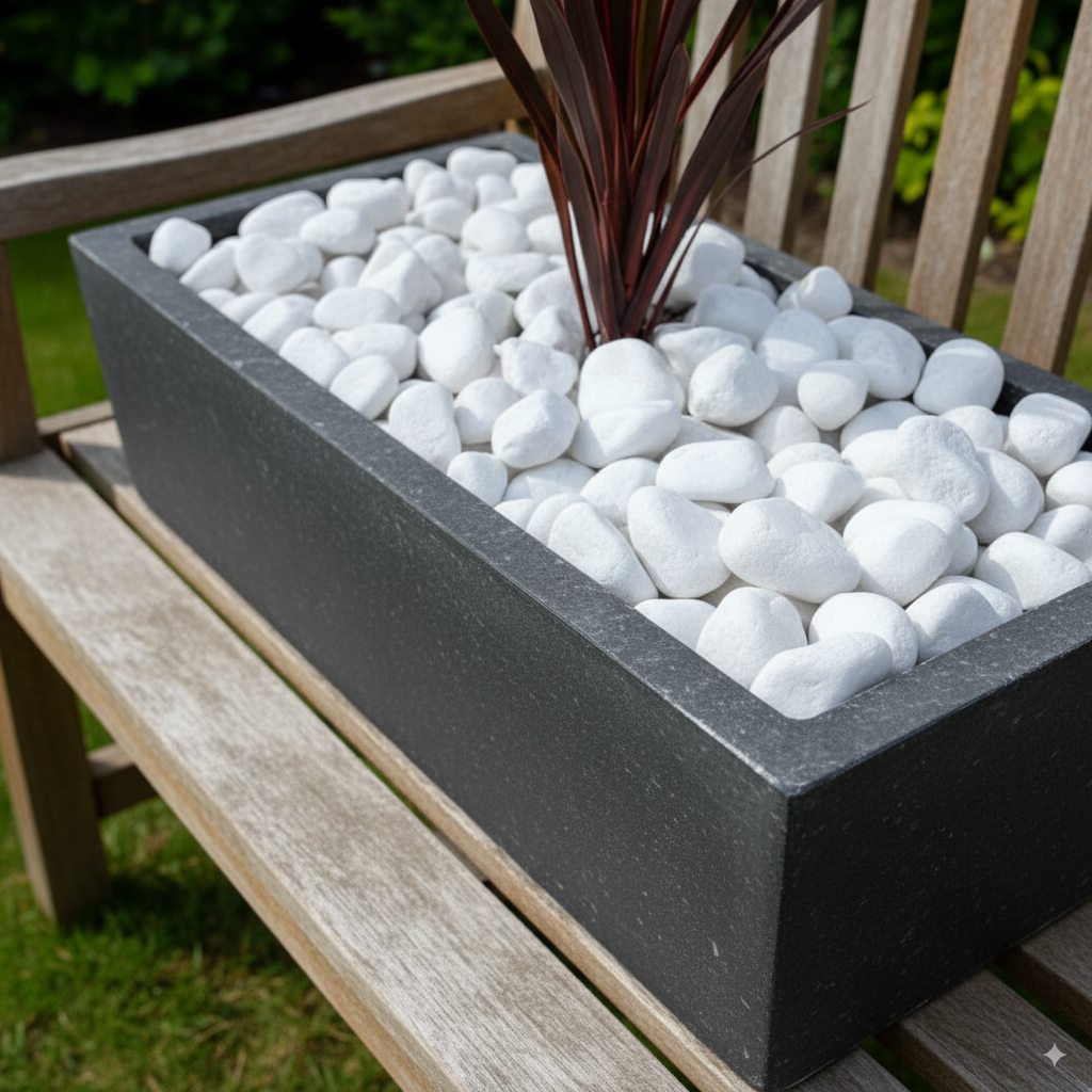 Cantos rodados blancos