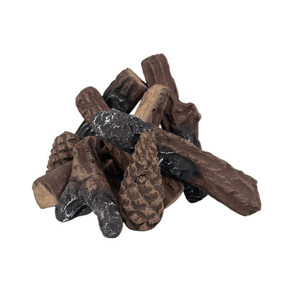 Troncos de Madera Cerámicos para Chimeneas y Estufas de Gas | Modelo SUN-LMZ098-1