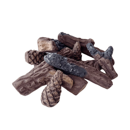 Troncos de Madera Cerámicos para Chimeneas y Estufas de Gas | Modelo SUN-LMZ098-1