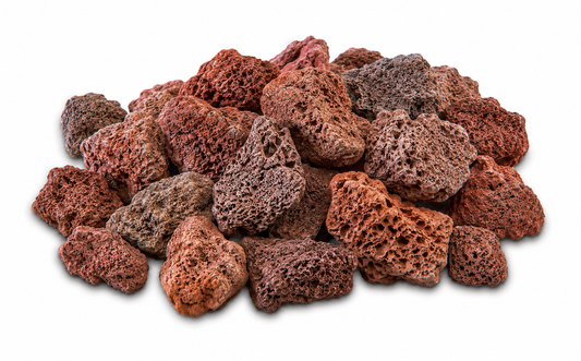 Piedra Volcánica Roja 30–45 mm | Piedra Decorativa para Jardín, Macetas y Chimeneas