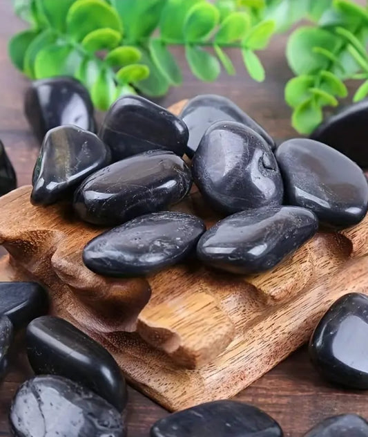 Piedras Negras Decorativas high polish 60-100 mm | Para Jardín Interior y Exterior