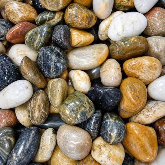 Piedras colores variados alto pulido