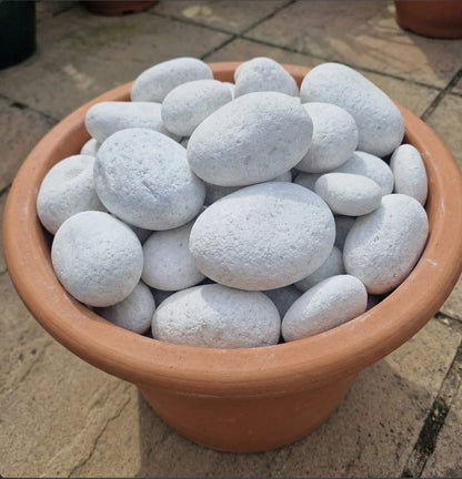 Piedra canto rodado 60-100 mm Blanco puro