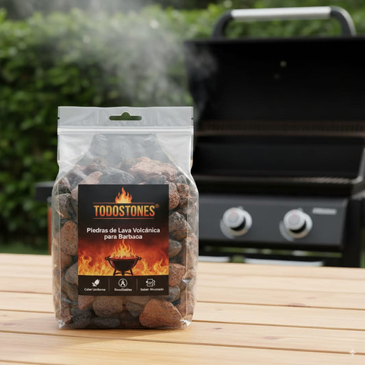 Piedra Volcánica para Barbacoa 30–50 mm | Retención y Distribución del Calor