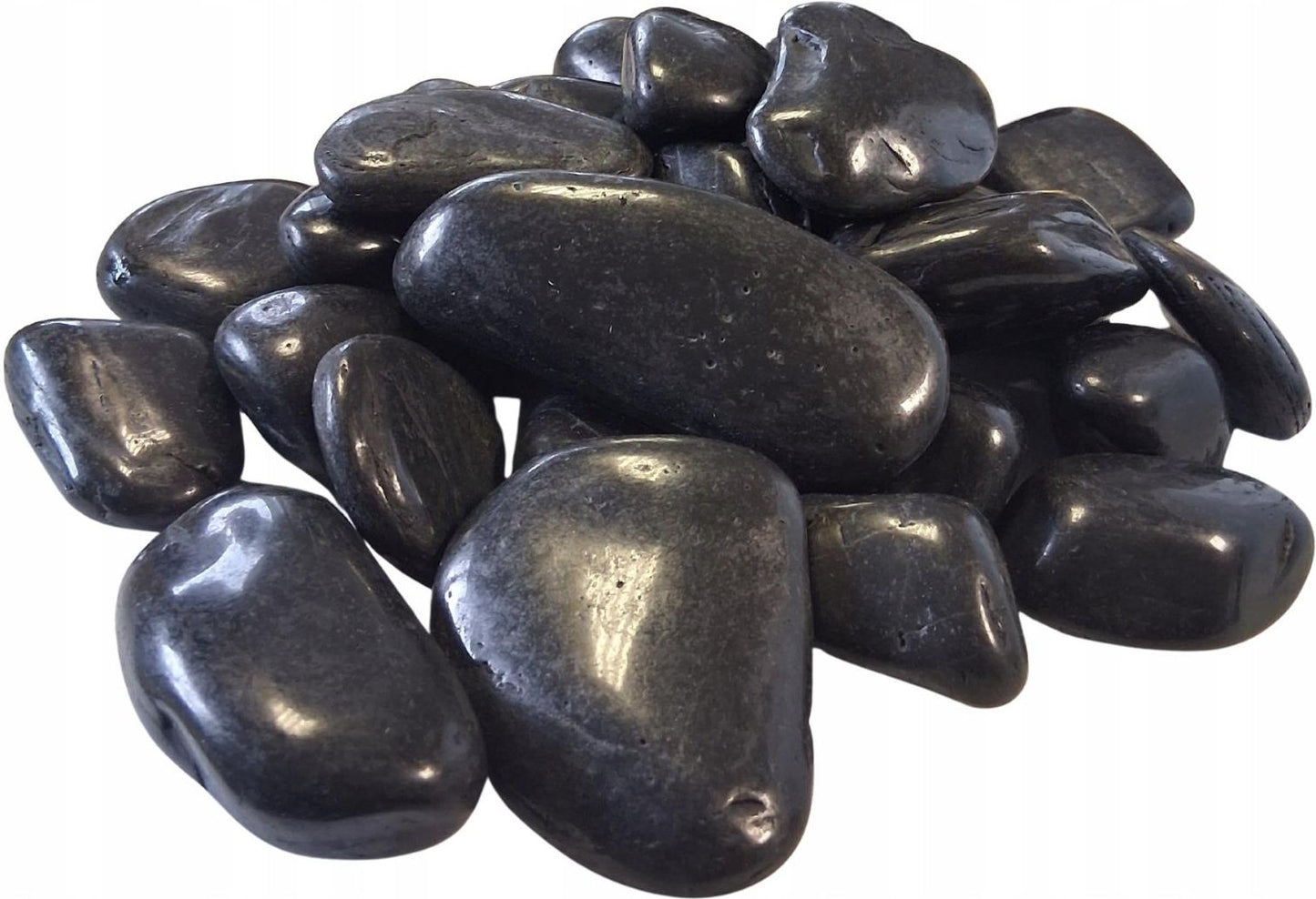 Piedras Negras Decorativas high polish 60-100 mm | Para Jardín Interior y Exterior