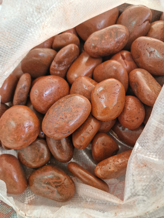 Piedras color Rojizo Decorativas high polish 30-50 mm | Para Jardín Interior y Exterior