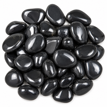 Piedras Negras Decorativas high polish 30-50 mm | Para Jardín Interior y Exterior